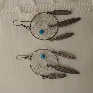 Silver Dream Catcher Earrings